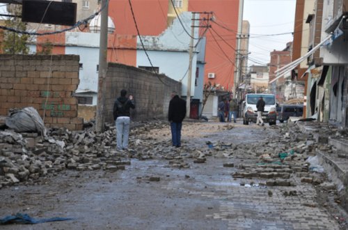 Yasak sonrası Silopi’den yıkım görüntüleri