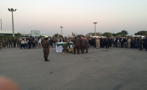 Sait Çürükkaya için Erbil'de askeri tören düzenlendi