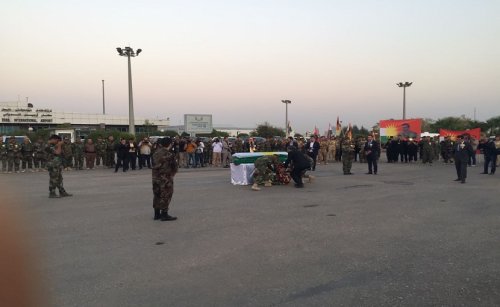 Sait Çürükkaya için Erbil'de askeri tören düzenlendi