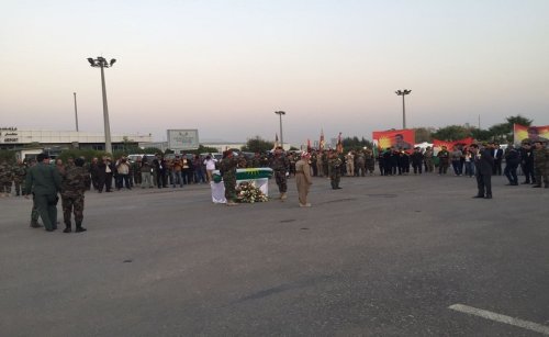 Sait Çürükkaya için Erbil'de askeri tören düzenlendi