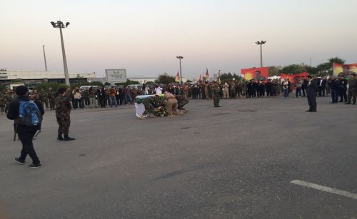 Sait Çürükkaya için Erbil'de askeri tören düzenlendi