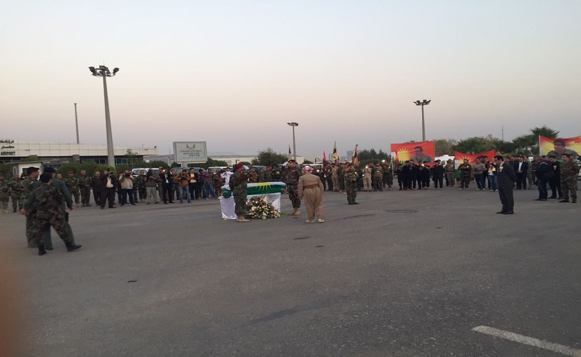 Sait Çürükkaya için Erbil'de askeri tören düzenlendi