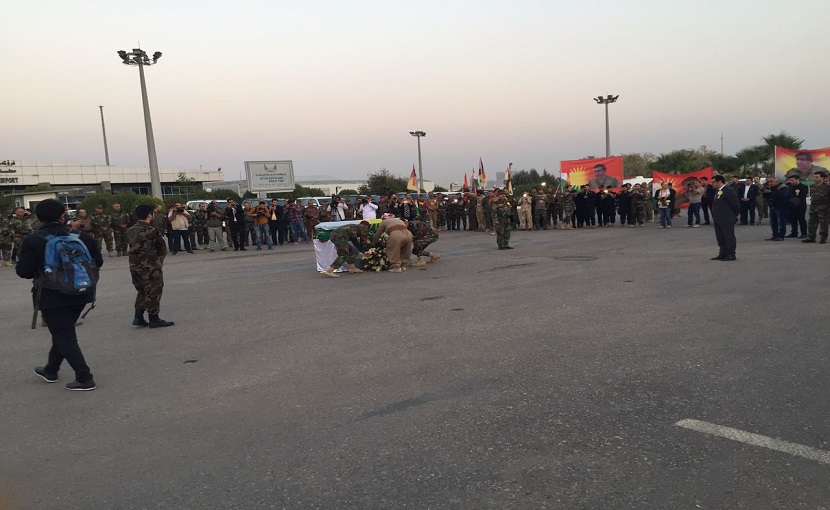 Sait Çürükkaya için Erbil'de askeri tören düzenlendi