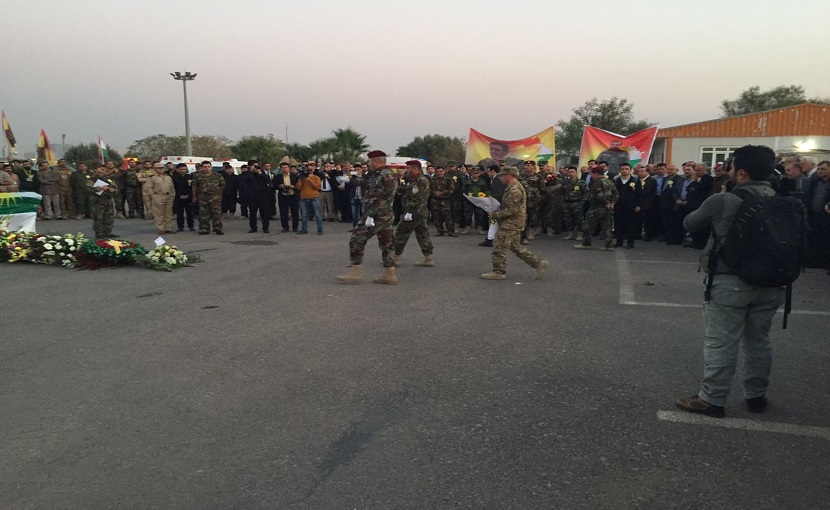 Sait Çürükkaya için Erbil'de askeri tören düzenlendi