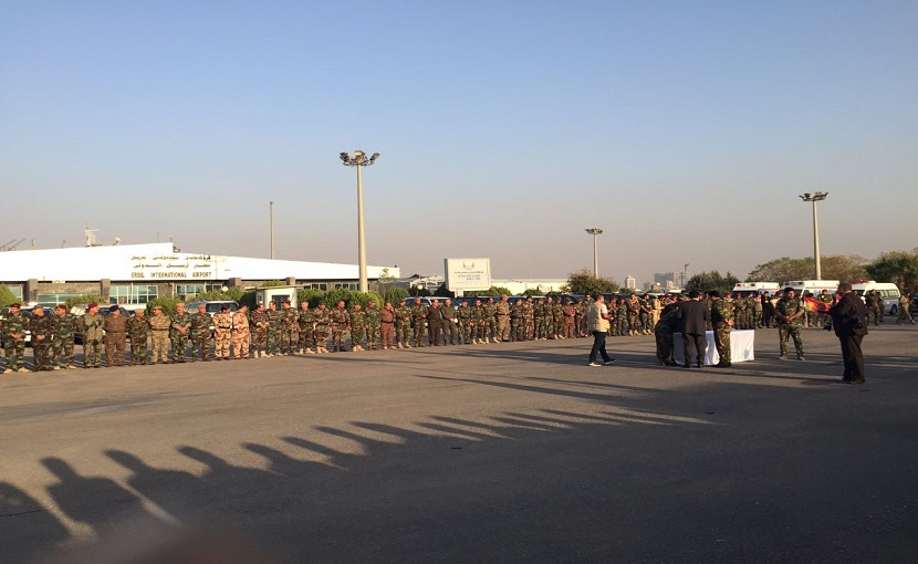 Sait Çürükkaya için Erbil'de askeri tören düzenlendi