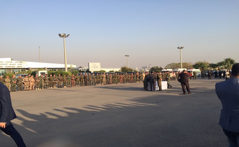 Sait Çürükkaya için Erbil'de askeri tören düzenlendi