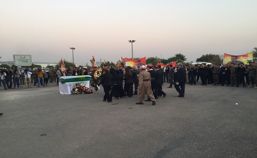 Sait Çürükkaya için Erbil'de askeri tören düzenlendi