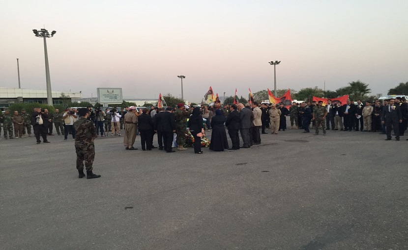 Sait Çürükkaya için Erbil'de askeri tören düzenlendi