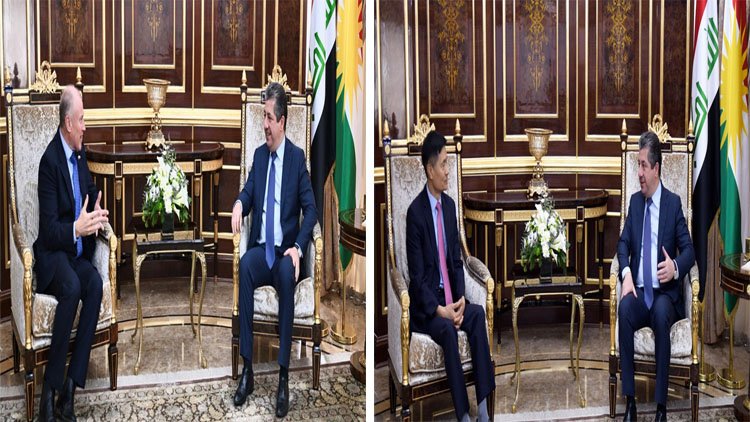 Başbakan Barzani, Avustralya ve Güney Kore’nin Irak Büyükelçilerini kabul etti