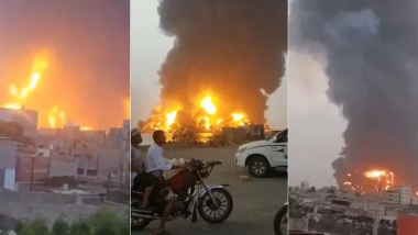 İsrail, Yemen'i hedef aldı! Hudeyde Limanı yanıyor
