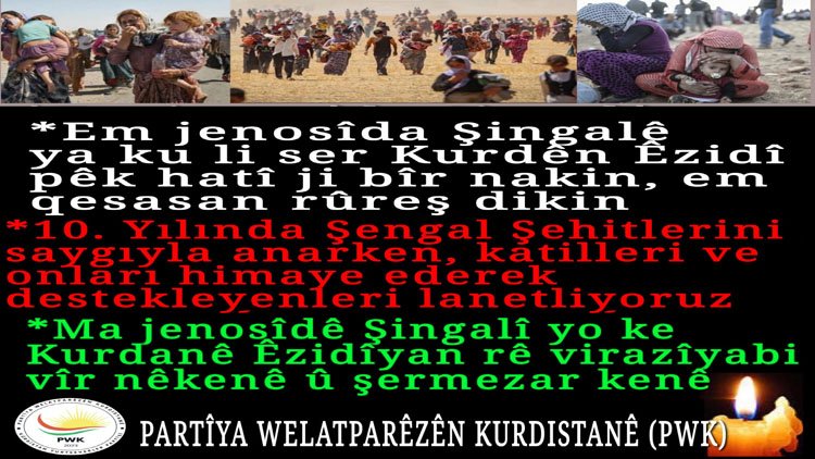 PWK: Ezidi Kürtlerinin yaralarını sarmak için özel bir programa ihtiyaç vardır