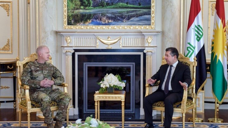 Başbakan Barzani Irak ve Suriye koalisyon güçlerinin yeni komutanını kabul etti