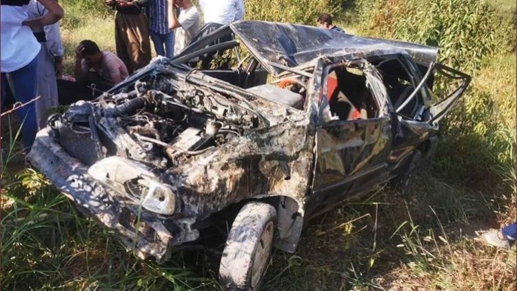 Li Pîranşarê otomobîlekê qeza kir: Kesek mir, 4 kes jî birîndar bûn