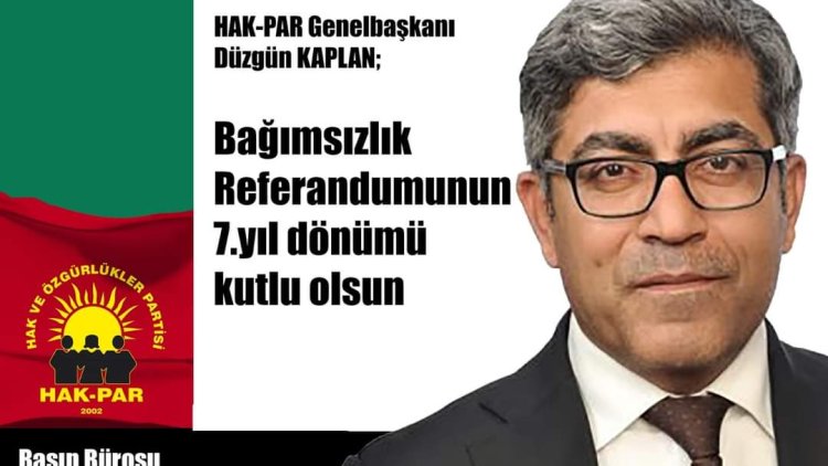 Bağımsızlık Referandumunun 7.yıl dönümü kutlu olsun