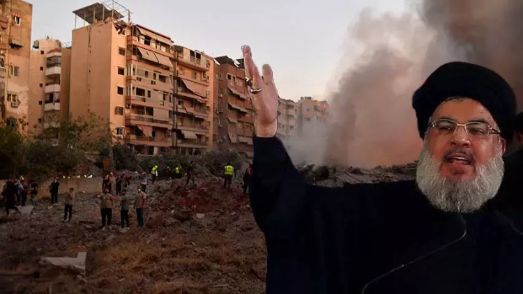 İsrail, Hizbullah'ın karargahını vurdu! Nasrallah hayatta mı?