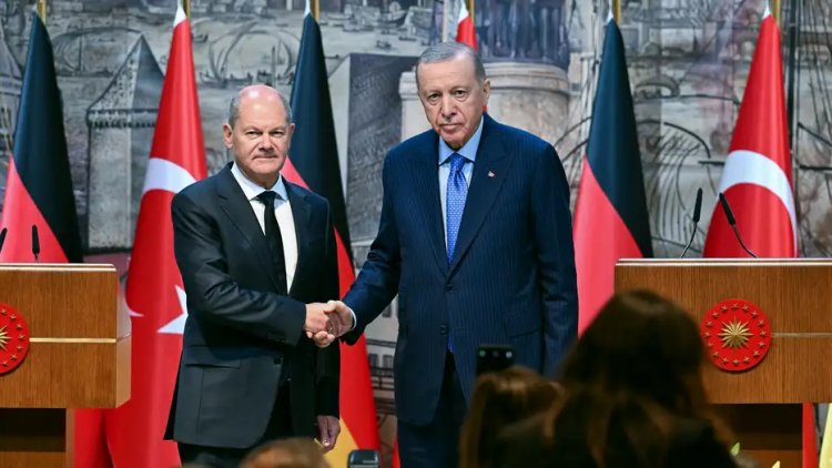 Erdoğan, Almanya Başbakanı Olaf Scholz ile görüştü