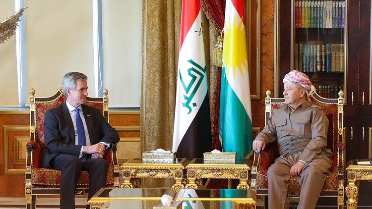 Başkan Barzani, Almanya'nın yeni Erbil Başkonsolosunu kabul etti