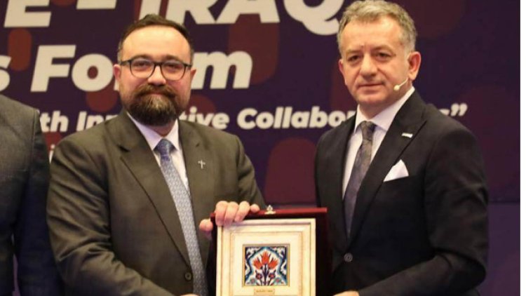 MÜSİAD'dan Kürdistan Bölgesi Ulaştırma ve Haberleşme Bakanı Cewher'e plaket