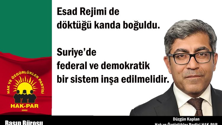 Suriye’de federal ve demokratik bir sistem inşa edilmelidir