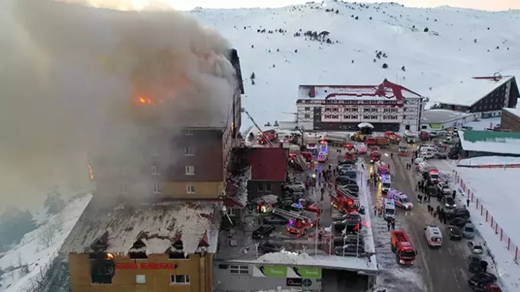 Bolu'da Kartalkaya Kayak Merkezi'nde otel yangını: 66 ölü, 51 yaralı