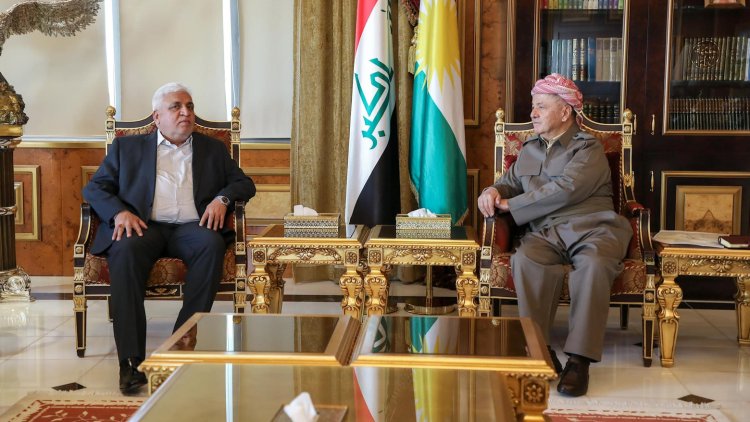 Başkan Barzani ve Falih Feyyaz, Irak'taki siyasi durumu görüştü