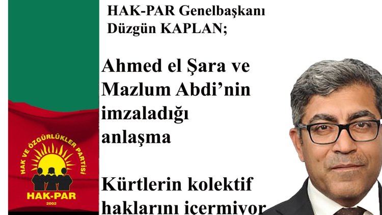 Ahmed el Şara ve Mazlum Abdi’nin imzaladığı anlaşma, Kürtlerin kolektif haklarını içermiyor.