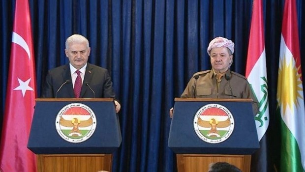 Serokê Herêma Kurdistanê Mesûd Barzanî û Serokwezîrê Tirkiyeyê Binali Yildirim li Munihê civiyan.