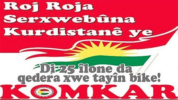 Komkar: Roj Roja Serxwebûna Kurdistanê ye!