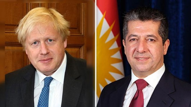 Serokwezîrê Kurdistanê pîrozbahiya Boris Johnson kir