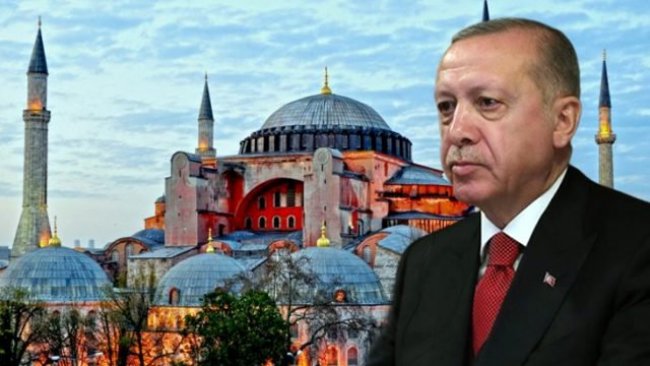 Erdogan roja vekirina Ayasofyayê li ber îbadetê aşkere kir 