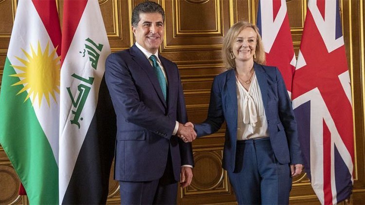 Nêçîrvan Barzanî pîrozbahî li Liz Truss kir