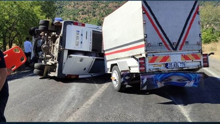 Li Amedê minibusek qulibî: Gelek birîndar hene