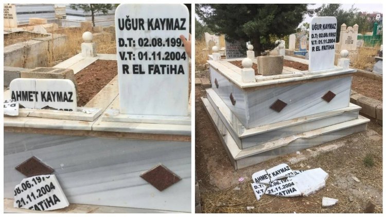 Gora Ugur Kaymaz û bavê wî hat têkdan: ‘Di goran de jî rehetiyê nadin Kurdan’