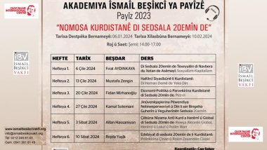 Akademîya İsmail Beşikci Ya Payîzê - Payîz 2023 "Nomosa Kurdistanê Di Sedsala 20'mîn De"