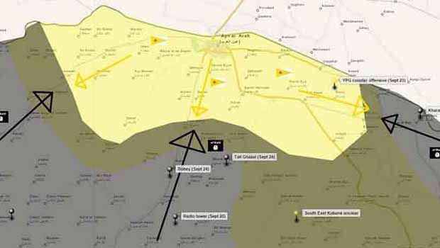 IŞİD Kobani'nin 3 köyünden çekildi!