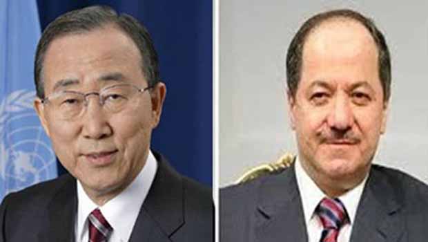 Ban ki moon'dan Barzanî'ye Teşekkür Telefonu 