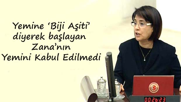 Leyla Zana'nın yemini kabul edilmedi