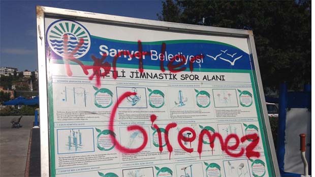 Irkçıların 'Kürtler giremez' yazısı bir aydır silinmedi