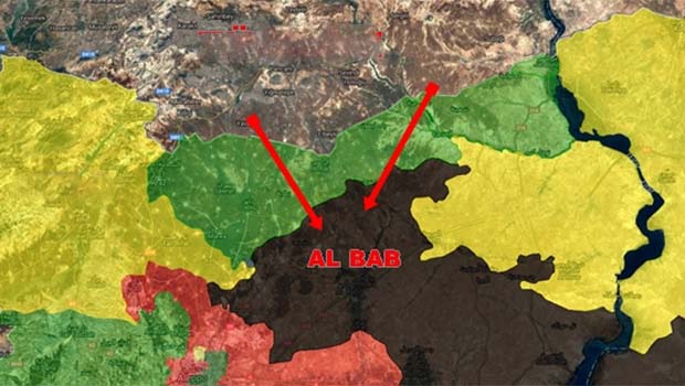 TSK’ye bağlı savaş uçakları, El Bab’ı bombaladı