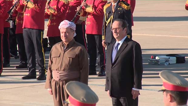 Fransa Cumhurbaşkanı Erbil'de