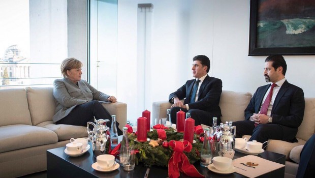 Başbakan Barzani, Merkel ile görüştü