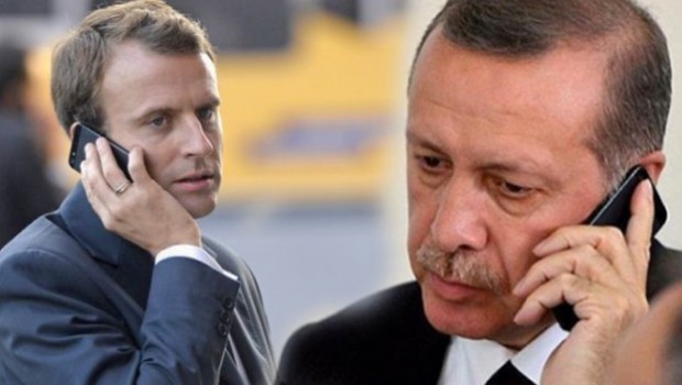 Erdoğan ile Macron Menbic'i görüştü