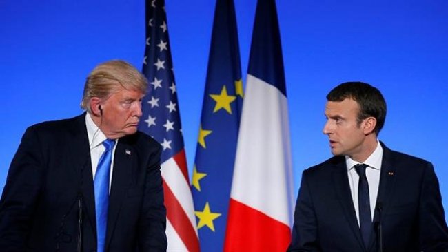 ABD Başkanı Trump, Fransız lider Macron ile Suriye'yi görüştü