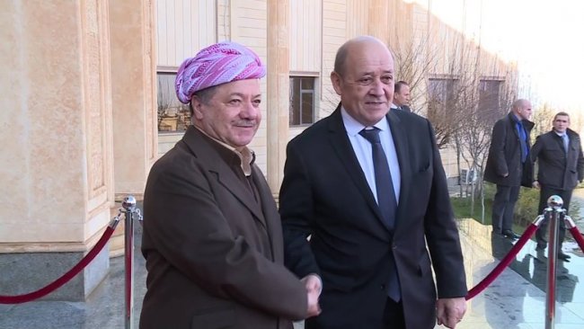 Başkan Barzani Fransız Dışişleri Bakanı ile bir araya geldi