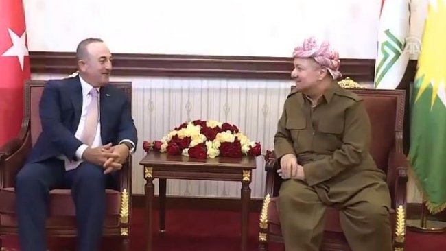 Başkan Mesud Barzani Çavuşoğlu ile görüştü