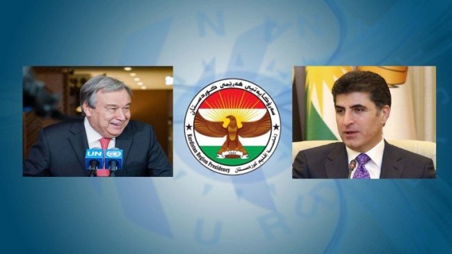 BM Genel Sekreteri Guterres'ten Neçirvan Barzani’ye kutlama