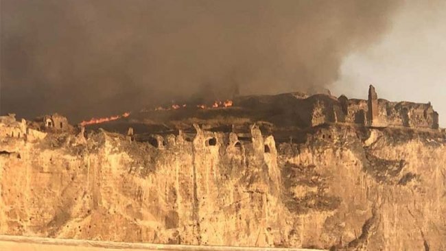 Hasankeyf'te yangın