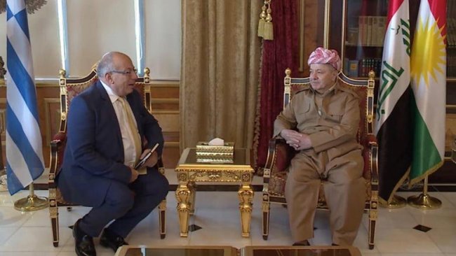 Başkan Barzani, Yunanistan Büyükelçisi'ni kabul etti