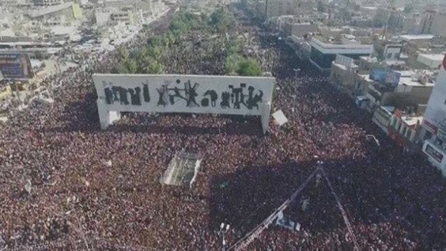 Bağdat'ta milyonlar protesto gösterisinde