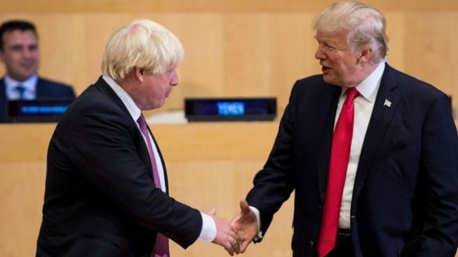 Trump'tan İngiltere Başbakanı Johnson'a kutlama